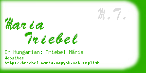 maria triebel business card