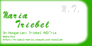 maria triebel business card